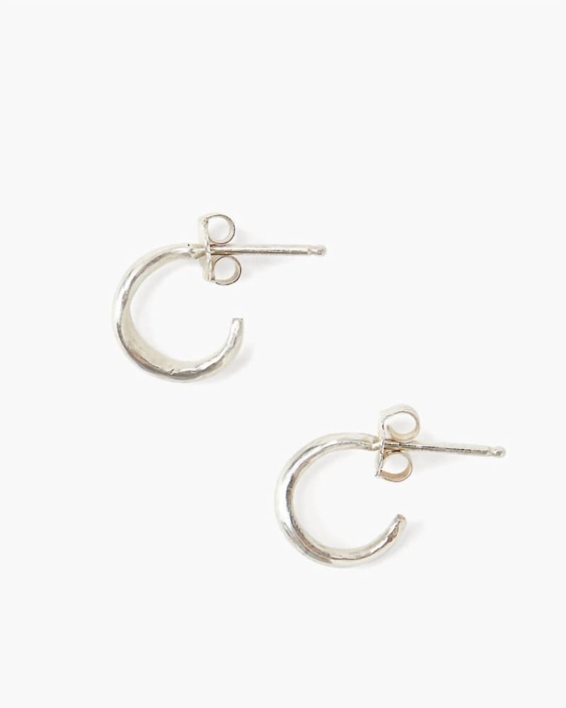 Front of a size O/S Women'S Huggies Earrings in Silver in Silver by CHAN LUU. | dia_product_style_image_id:331302